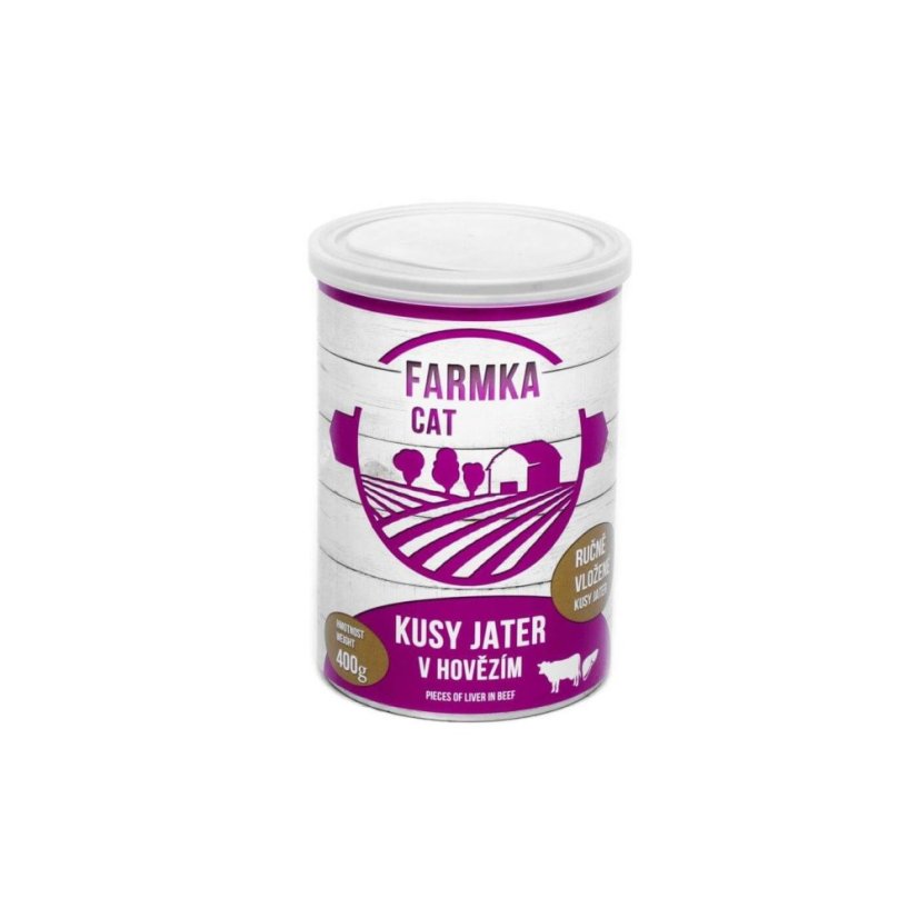 CAT Hovězí s játry - ručně vkládané (400g)