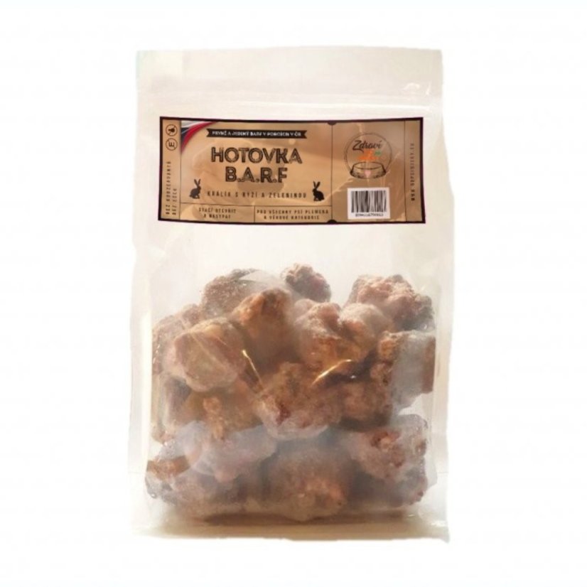 B.A.R.F. Hotovka - Králík s rýží a zeleninou (1kg)