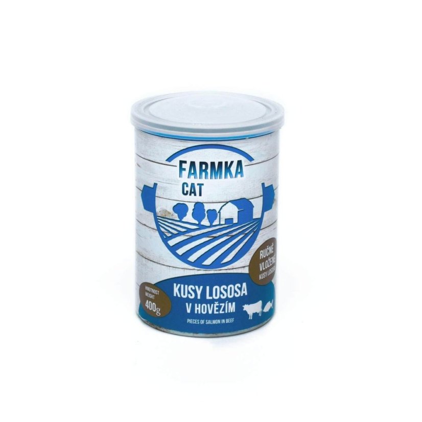 CAT Hovězí s lososem - ručně vkládané (400g)